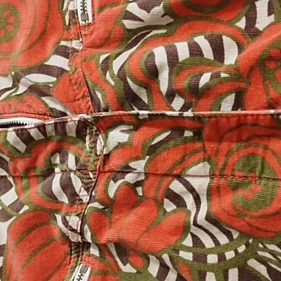 Jones NY XL Soft Fine Wale Stretch Print Cotton Corduroy Jean Jacket - Picture 12 of 16